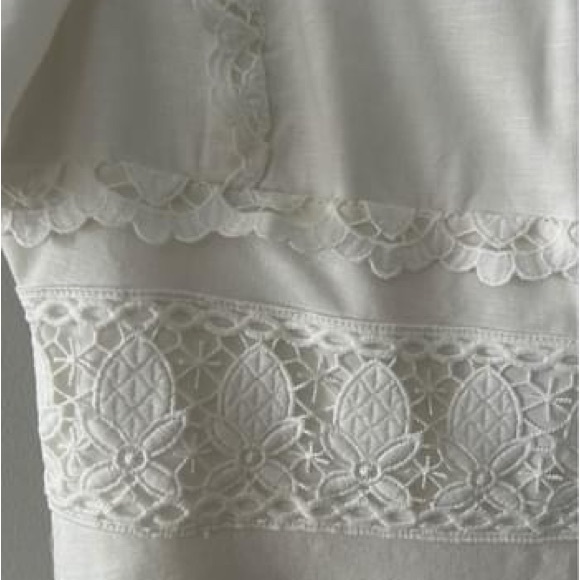 NWT Endless Rose White Tiered Linen Dress - Medium - Picture 4 of 6